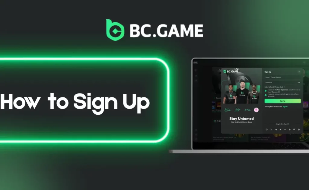 How to Sign Up at BC.Game Crypto Casino